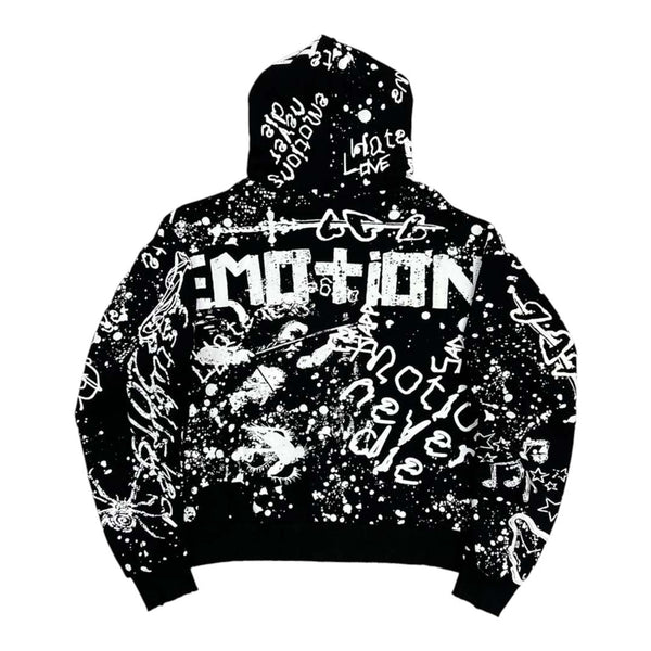 Mixed Emotions Black Graffiti Hoodie by Mixed Emotions - NWAHYPE No.1 for streetwear Hoodies in USA