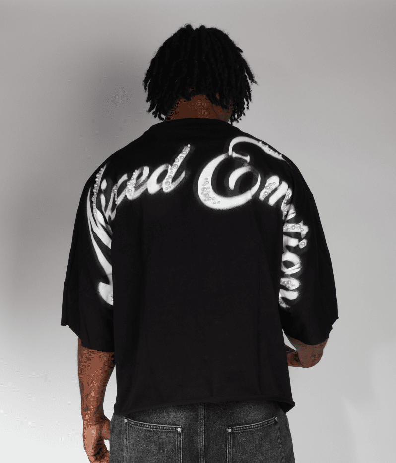 Mixed Emotions Black Pearl Cropped Tee by Mixed Emotions - NWAHype 1 for streetwear T-Shirts in USA