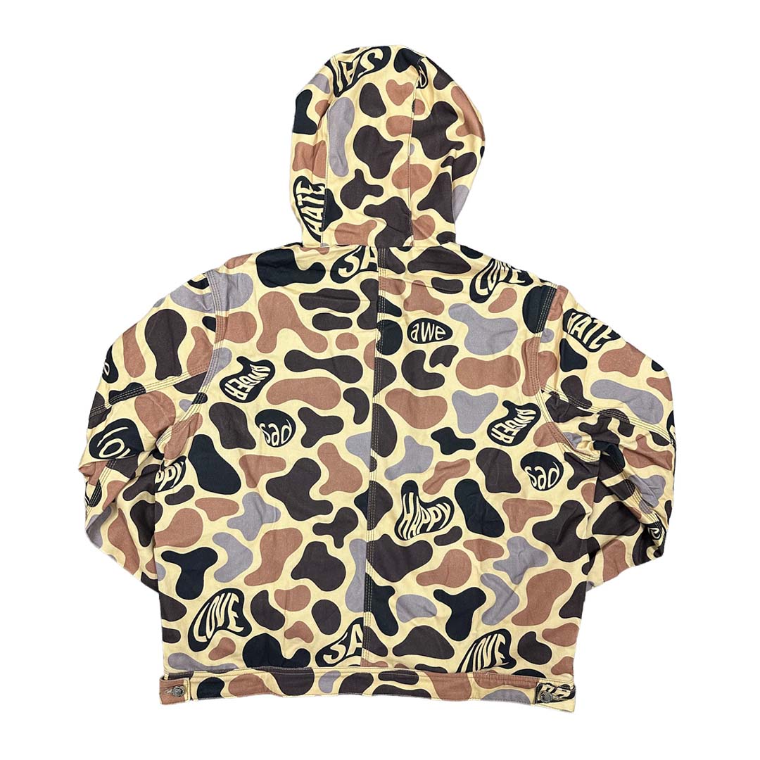 Mixed Emotions Carpenter Zip Up Hoodie Jacket Cream by Mixed Emotions - NWAHYPE No.1 for streetwear Hoodies in USA