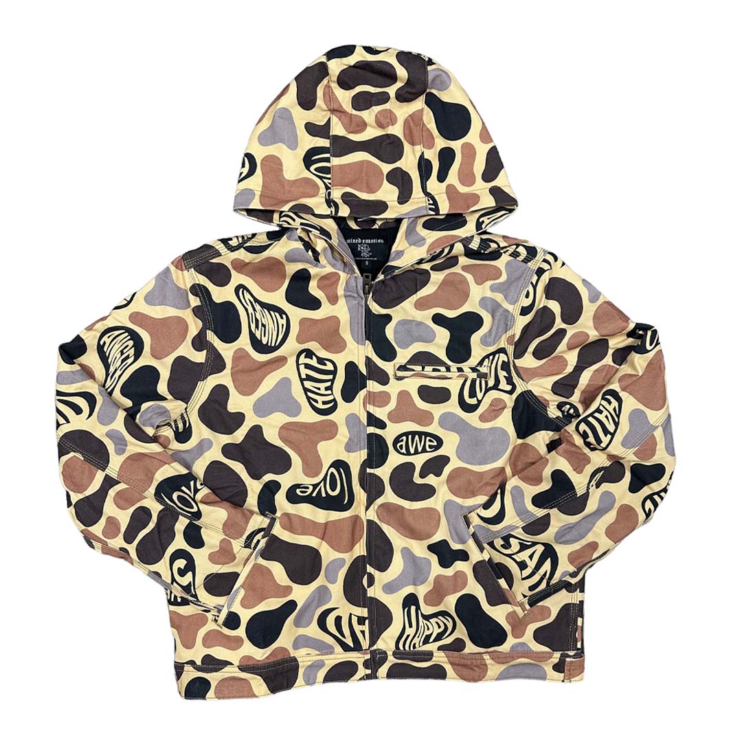 Mixed Emotions Carpenter Zip Up Hoodie Jacket Cream by Mixed Emotions - NWAHYPE No.1 for streetwear Hoodies in USA