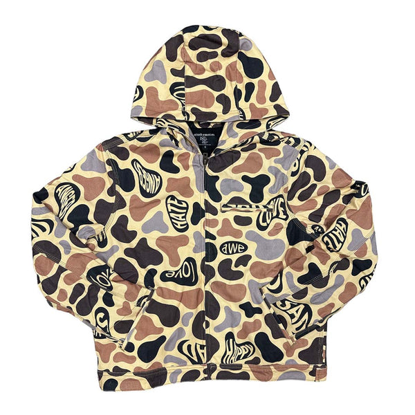 Mixed Emotions Carpenter Zip Up Hoodie Jacket Cream by Mixed Emotions - NWAHYPE No.1 for streetwear Hoodies in USA