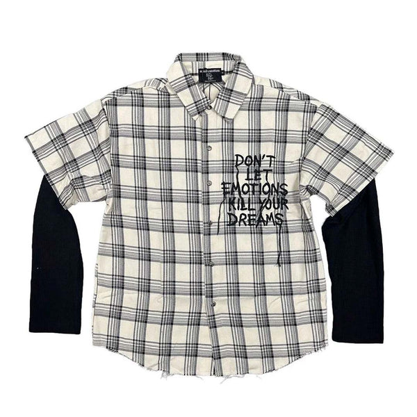 Mixed Emotions Cream Dreams Flannel Shirt by Mixed Emotions - NWAHYPE No.1 for streetwear T-Shirts in USA