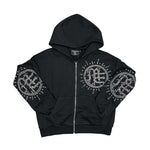 Mixed Emotions Eclipse Black Zip Up Hoodie by Mixed Emotions - NWAHype 1 for streetwear Hoodies in USA