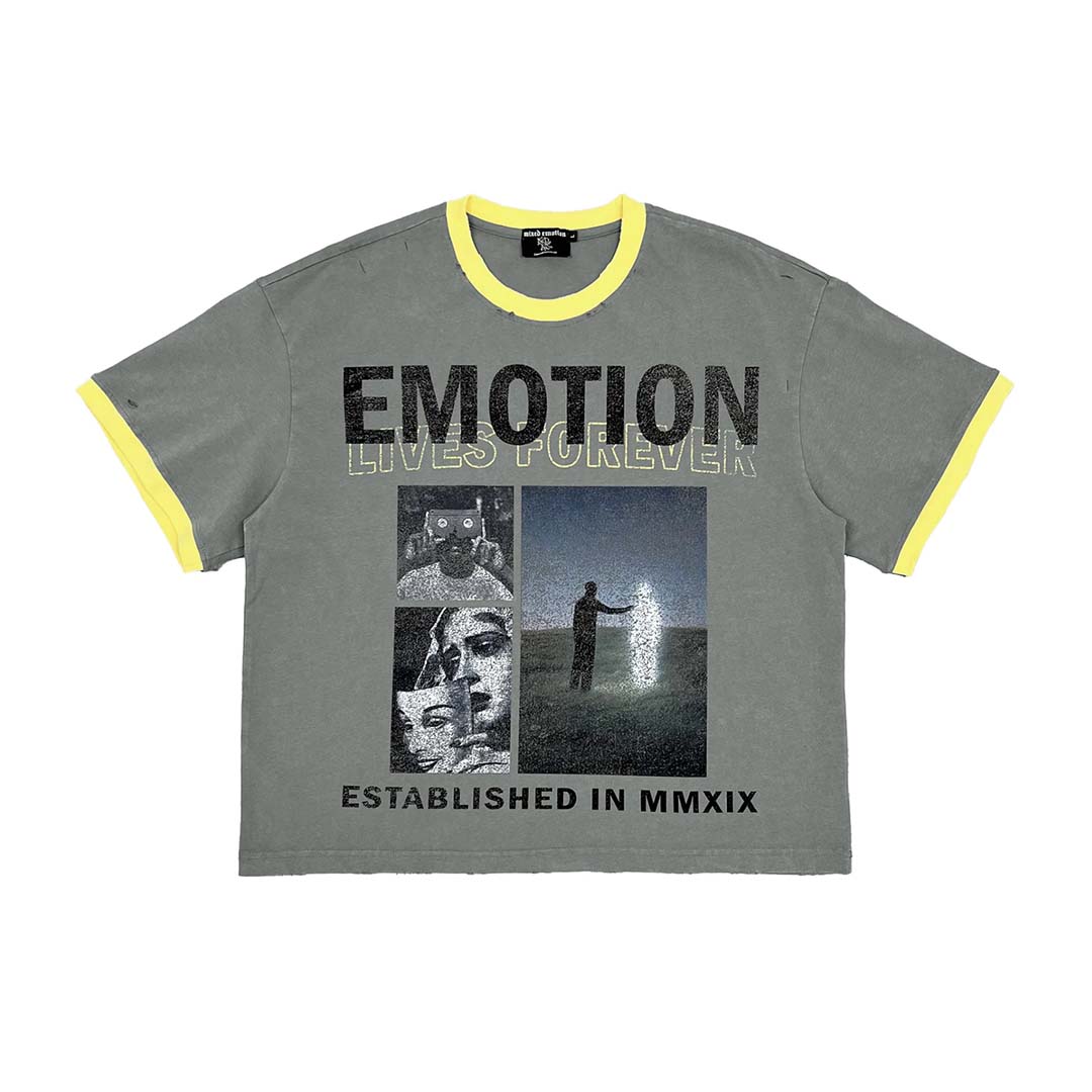 Mixed Emotions Eternal Ringer Tee Grey Yellow by Mixed Emotions - NWAHYPE No.1 for streetwear T-Shirts in USA