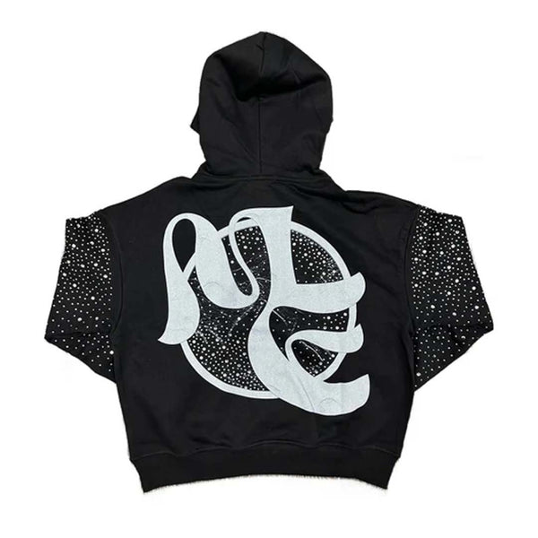 Mixed Emotions Fallen Angels Rhinestone Black Hoodie by Mixed Emotions - NWAHype No.1 for streetwear Hoodies in USA