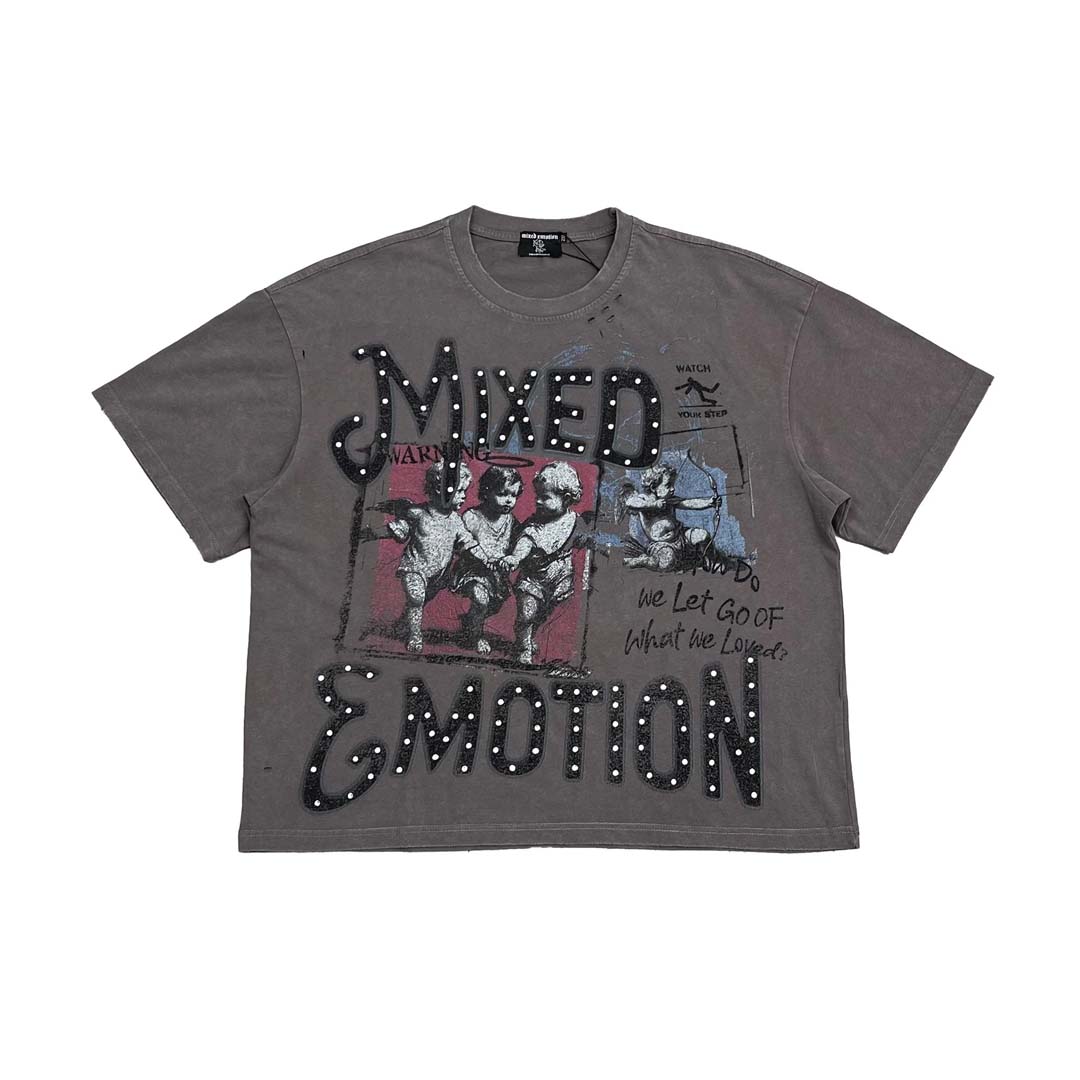 Mixed Emotions Grey Friends Tee by Mixed Emotions - NWAHYPE No.1 for streetwear T-Shirts in USA