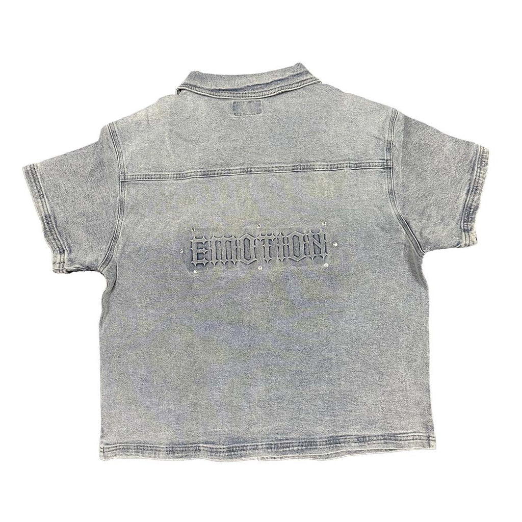 Mixed Emotions Paisley Denim Blue Shirt by Mixed Emotions - NWAHype No.1 for streetwear T-Shirts in USA