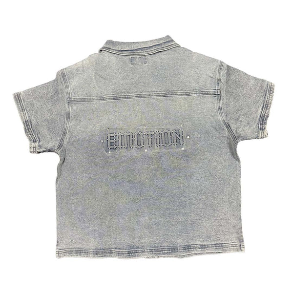 Mixed Emotions Paisley Denim Blue Shirt by Mixed Emotions - NWAHype No.1 for streetwear T-Shirts in USA