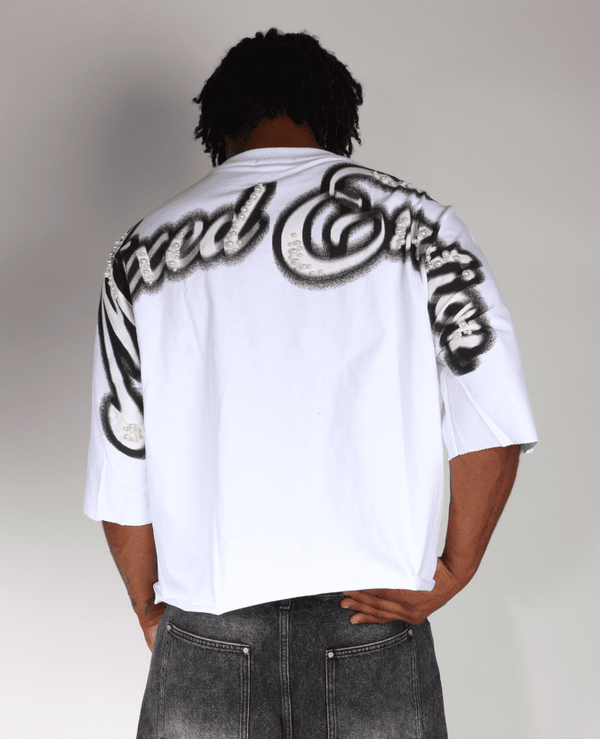 Mixed Emotions Pearl Cropped White Tee by Mixed Emotions - NWAHype 1 for streetwear T-Shirts in USA