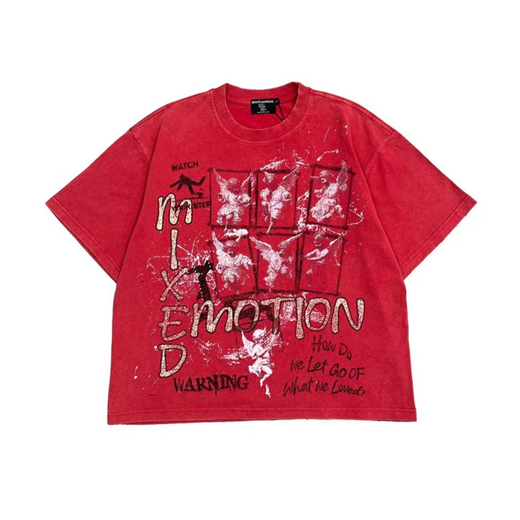 Mixed Emotions Red Crimson Tee by Mixed Emotions - NWAHYPE No.1 for streetwear T-Shirts in USA