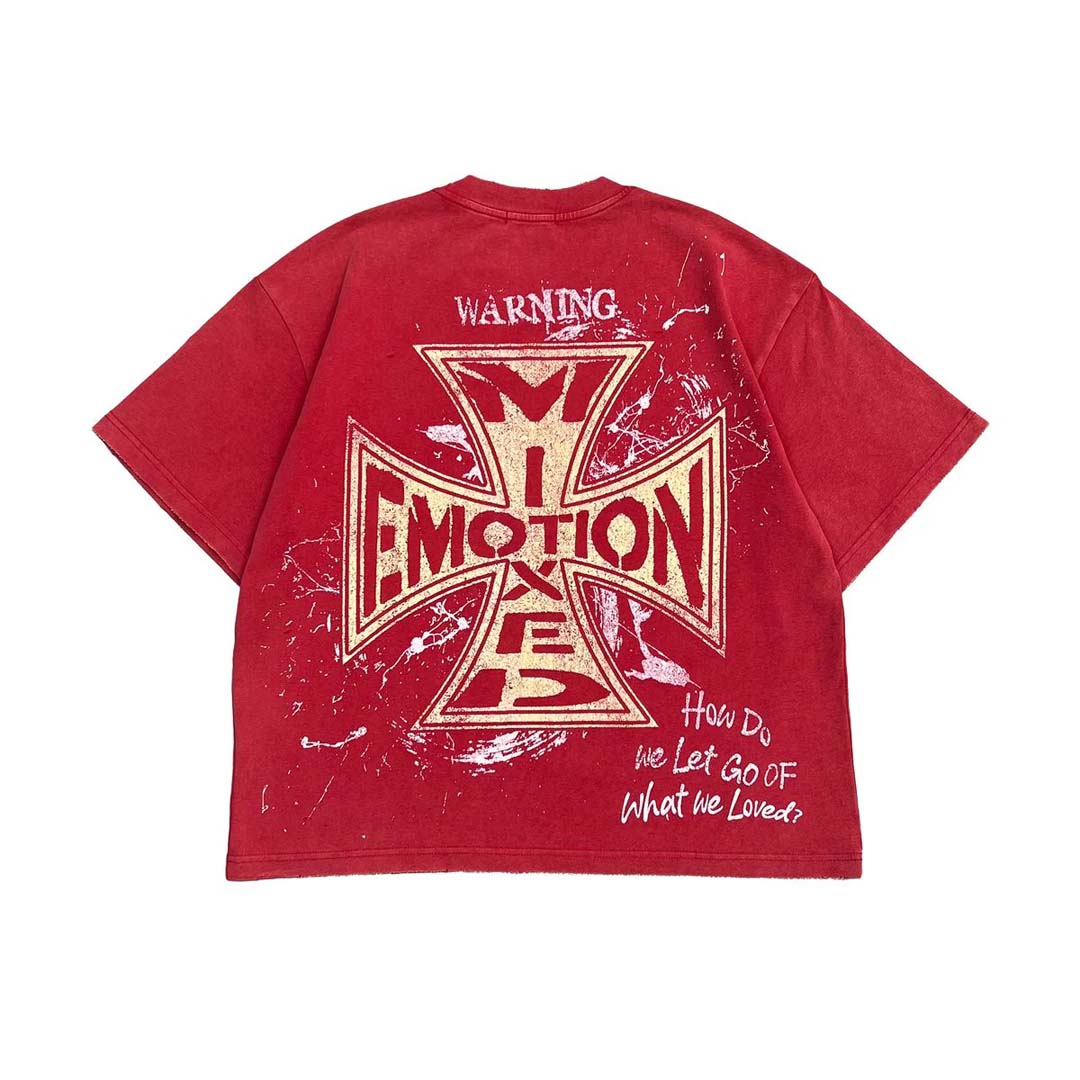 Mixed Emotions Red Crimson Tee by Mixed Emotions - NWAHYPE No.1 for streetwear T-Shirts in USA