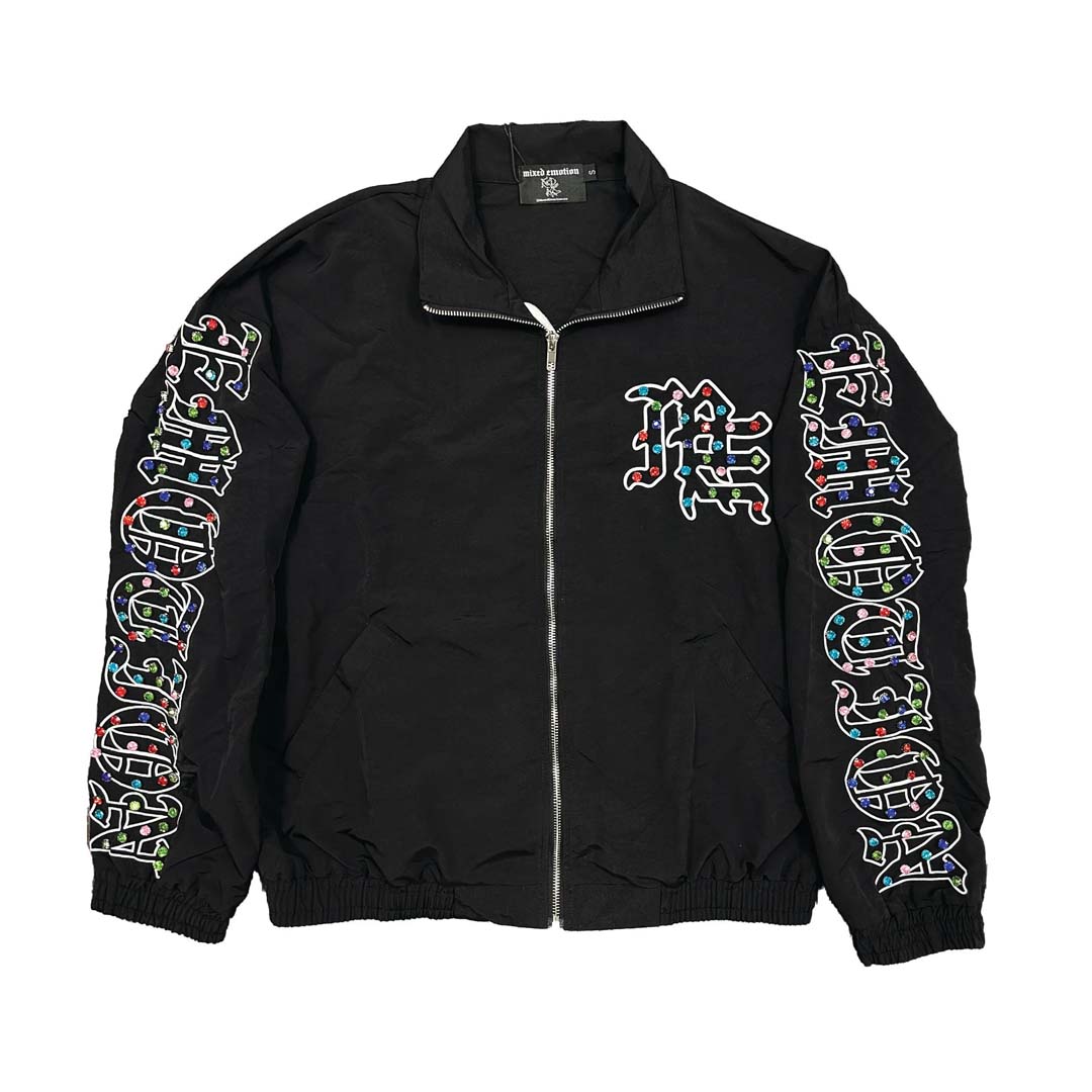 Mixed Emotions Rhinestone Nylon Jacket by Mixed Emotions - NWAHype No.1 for streetwear Hoodies in USA