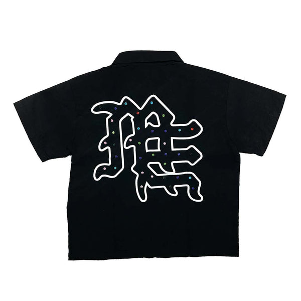 Mixed Emotions Rhinestone Nylon Zip Shirt by Mixed Emotions - NWAHype No.1 for streetwear T-Shirts in USA