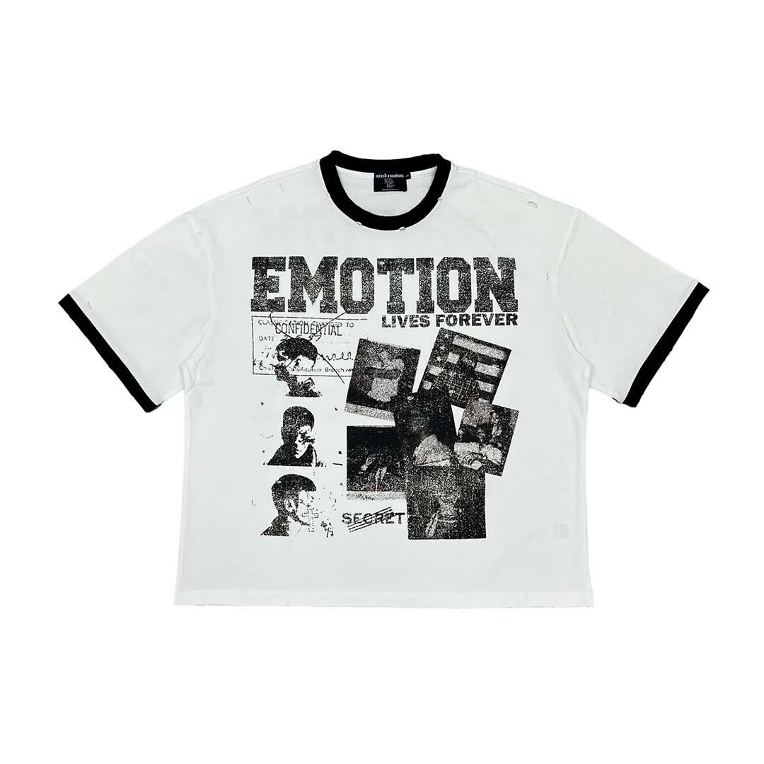 Mixed Emotions Secret Ringer Tee White Black by Mixed Emotions - NWAHYPE No.1 for streetwear T-Shirts in USA