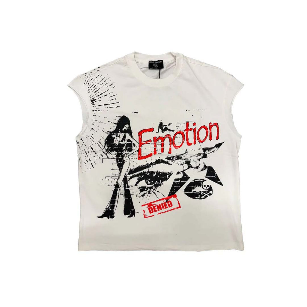 Mixed Emotions Starboy Sleeveless White Tee by Mixed Emotions - NWAHYPE No.1 for streetwear T-Shirts in USA