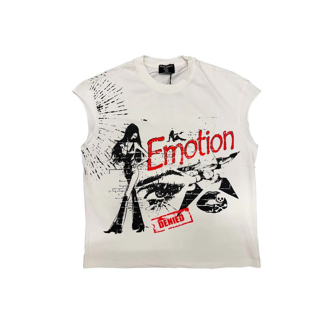 Mixed Emotions Starboy Sleeveless White Tee by Mixed Emotions - NWAHYPE No.1 for streetwear T-Shirts in USA