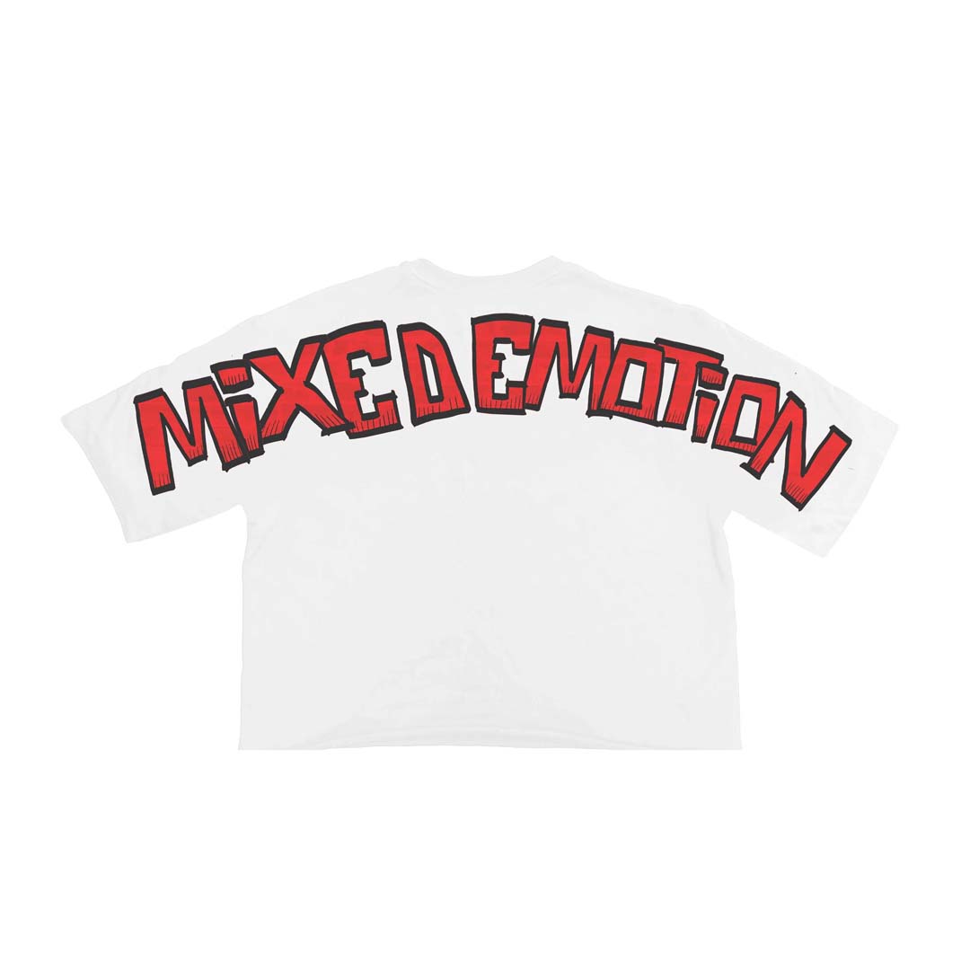 Mixed Emotions White Monster Cropped Tee by Mixed Emotions - NWAHype 1 for streetwear T-Shirts in USA
