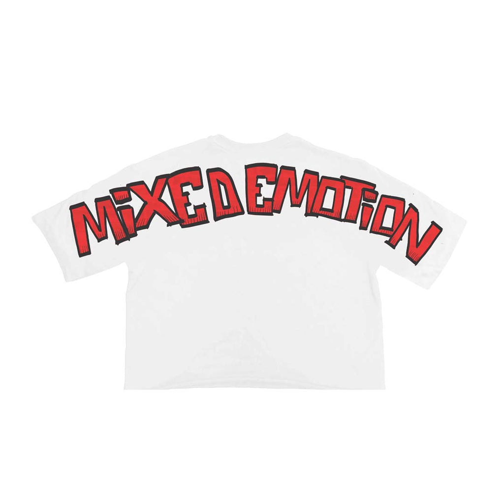 Mixed Emotions White Monster Cropped Tee by Mixed Emotions - NWAHype 1 for streetwear T-Shirts in USA