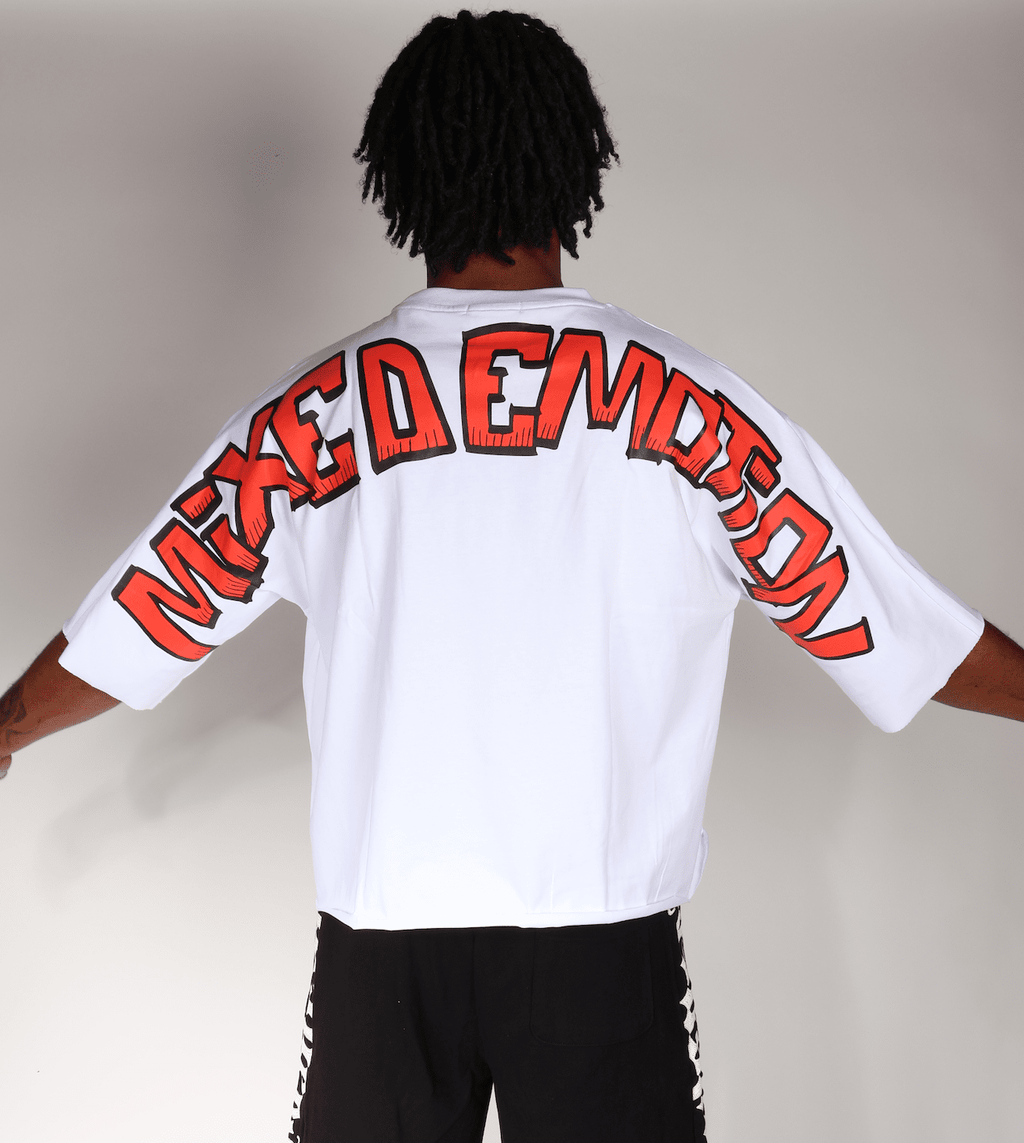 Mixed Emotions White Monster Cropped Tee by Mixed Emotions - NWAHype 1 for streetwear T-Shirts in USA