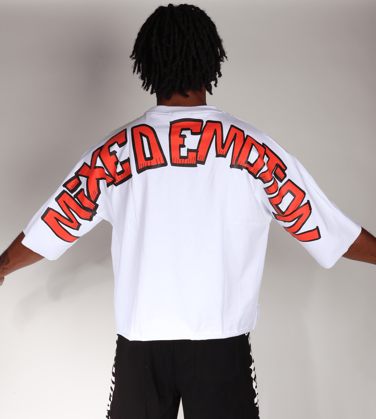 Mixed Emotions White Monster Cropped Tee by Mixed Emotions - NWAHype 1 for streetwear T-Shirts in USA