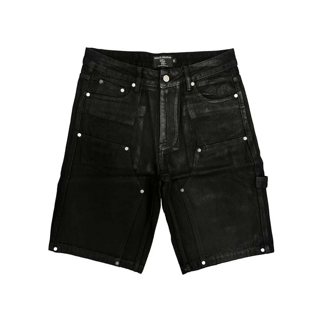 Mixed Emotions Worker Wax Shorts Black by Mixed Emotions - NWAHYPE No.1 for streetwear Shorts in USA