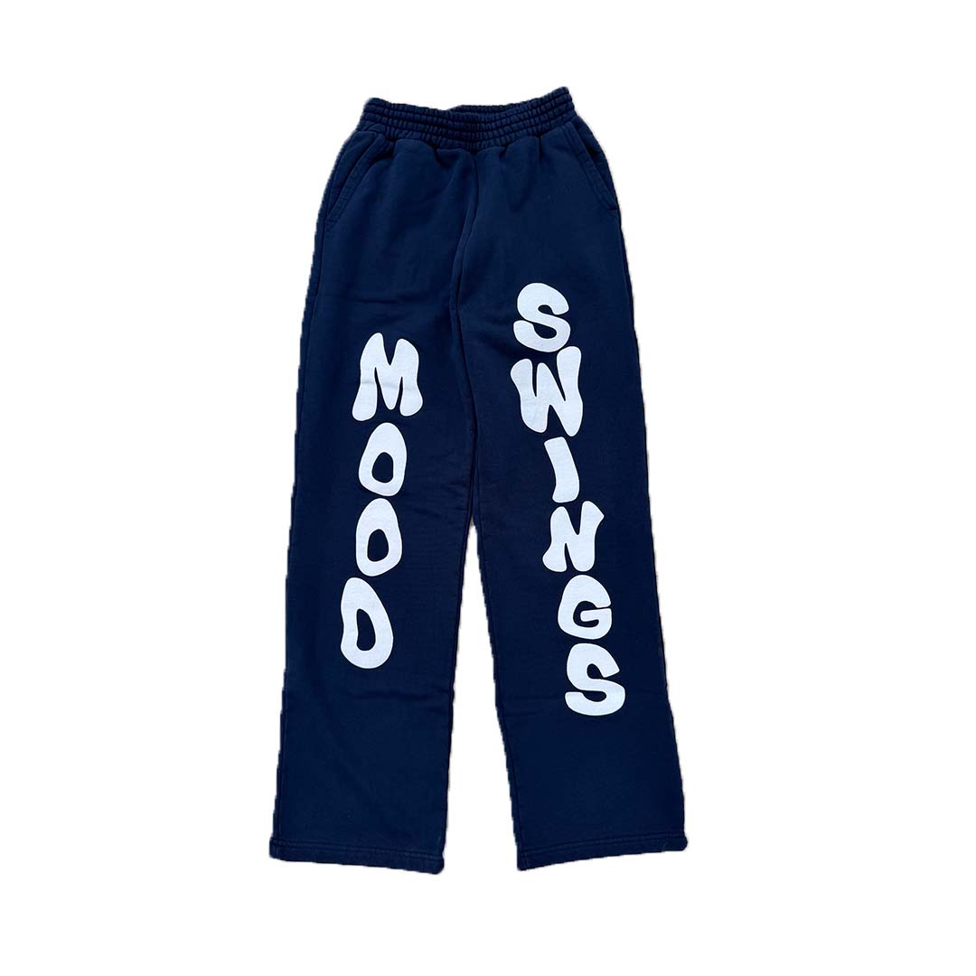 Mood Swings Baggy Sweatpants Navy White by Mood Swings - NWAHype No.1 for streetwear Pants in USA