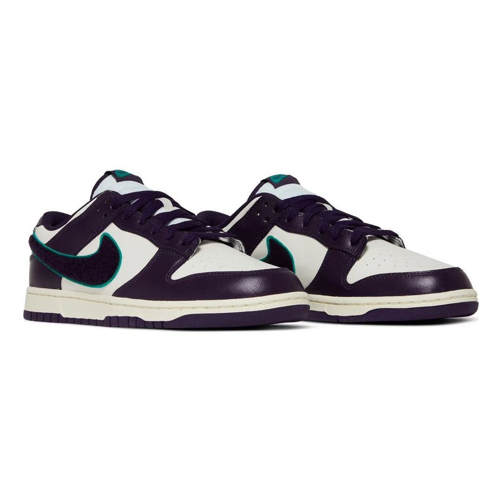 Nike Dunk Low Chenille Swoosh Sail Grand Purple by Nike - NWAHype 1 for streetwear Sneakers in USA