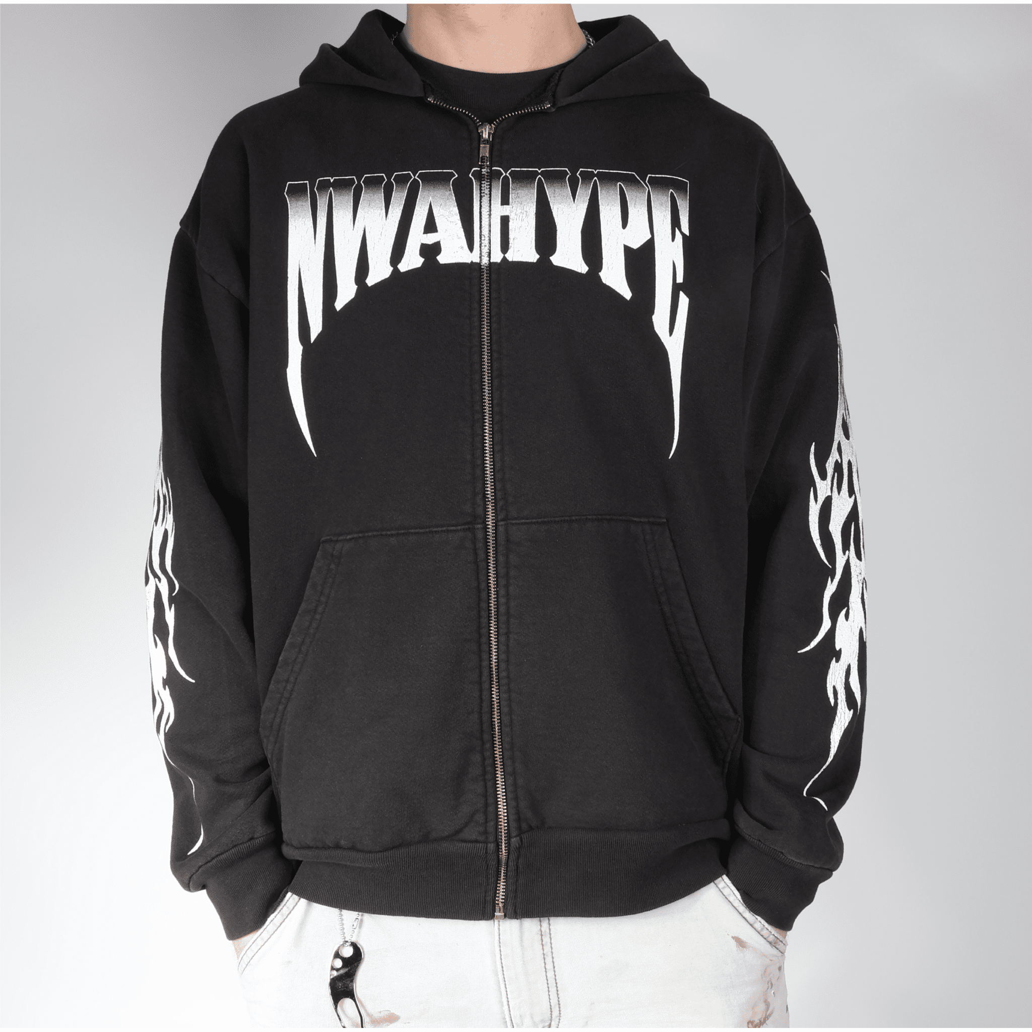 NWA Hype Faded Zip Up Hoodie by NWAHype - NWAHype 1 for streetwear Hoodies in USA