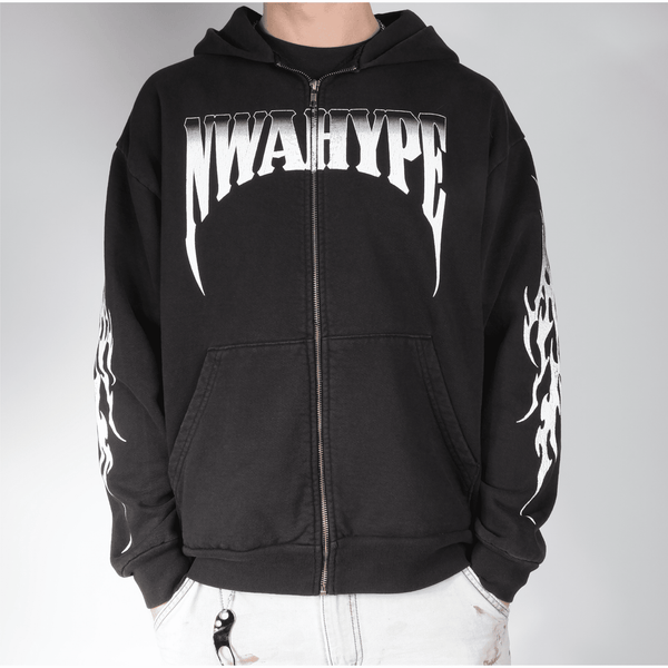 NWA Hype Faded Zip Up Hoodie by NWAHype - NWAHype 1 for streetwear Hoodies in USA