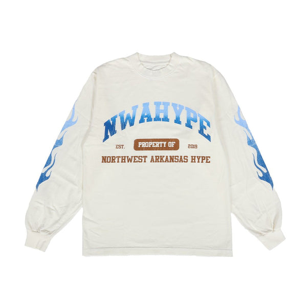 NWA Hype Property Of LS Tee Cream Blue by NWAHype - NWAHype 1 for streetwear T-Shirts in USA