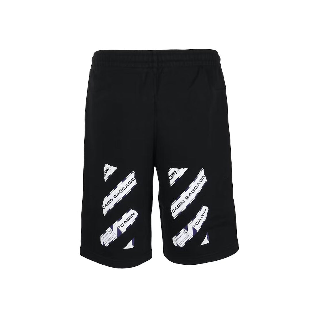 Off - White Airport Tape Sweatshort Black by Off White - NWAHype 1 for streetwear Shorts in USA
