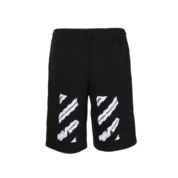 Off - White Airport Tape Sweatshort Black by Off White - NWAHype 1 for streetwear Shorts in USA