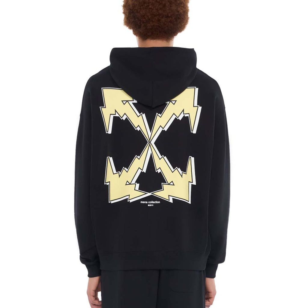 Off White Bolt Arrow Hoodie Black Yellow by Off White - NWAHYPE No.1 for streetwear Hoodies in USA