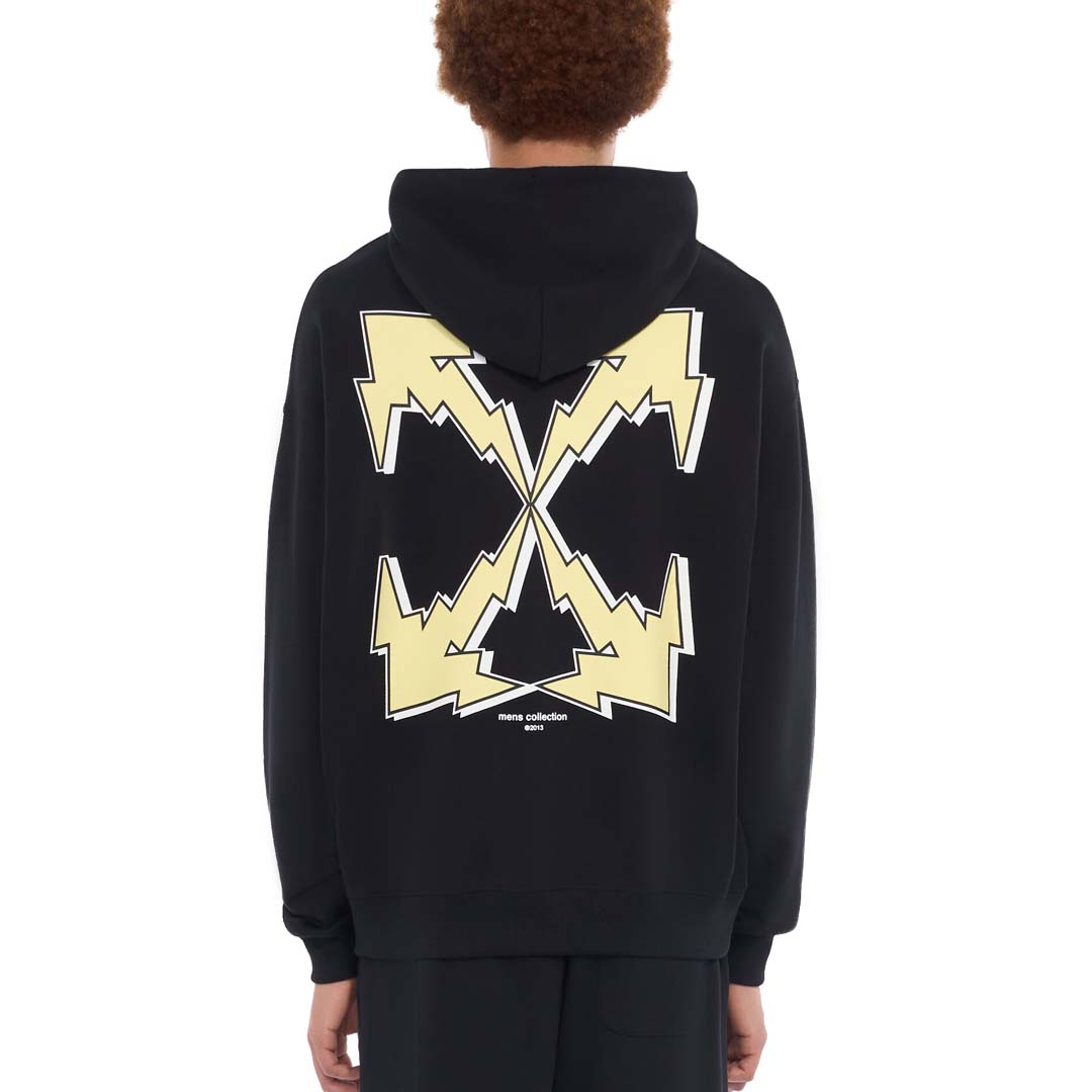 Off White Bolt Arrow Hoodie Black Yellow by Off White - NWAHYPE No.1 for streetwear Hoodies in USA