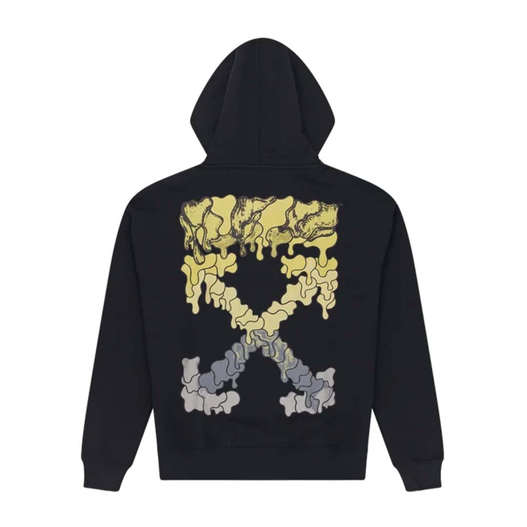 Off White Dripping Arrow Hoodie Black Yellow Grey by Off White - NWAHYPE No.1 for streetwear Hoodies in USA