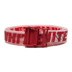 OFF - WHITE Industrial Logo Rubber Belt Red by Off White - NWAHype 1 for streetwear Accessories in USA
