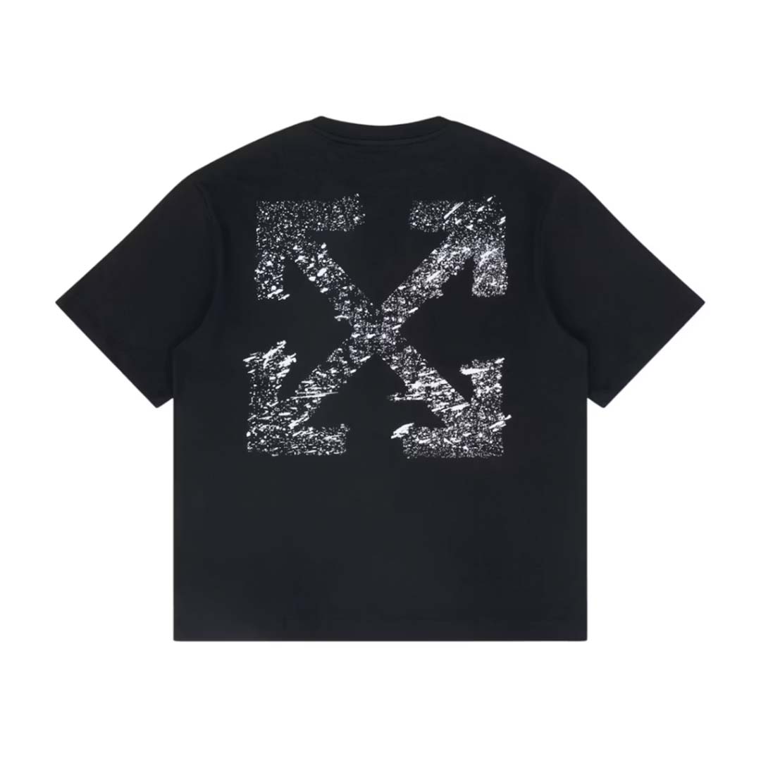 OFF-WHITE Paint Splatter Arrow Diag Skate Fit Tee Black White by Off White - NWAHYPE No.1 for streetwear T-Shirts in USA