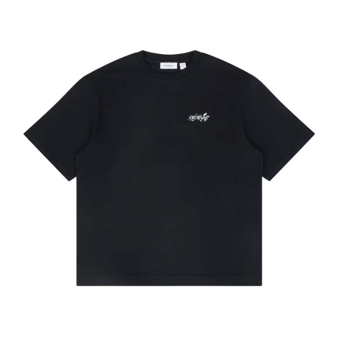 OFF-WHITE Paint Splatter Arrow Diag Skate Fit Tee Black White by Off White - NWAHYPE No.1 for streetwear T-Shirts in USA