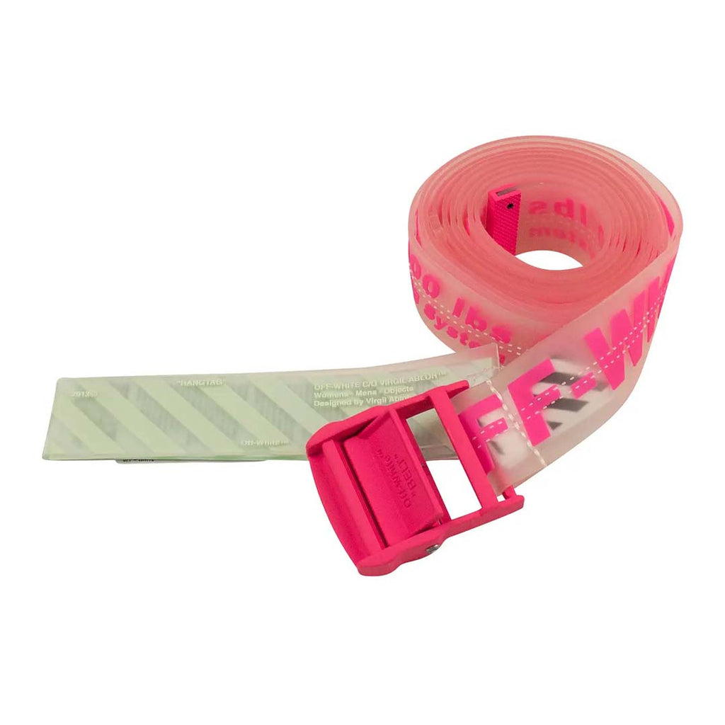 Off - White Rubber Belt Transparent Pink by Off White - NWAHYPE No.1 for streetwear Accessories in USA