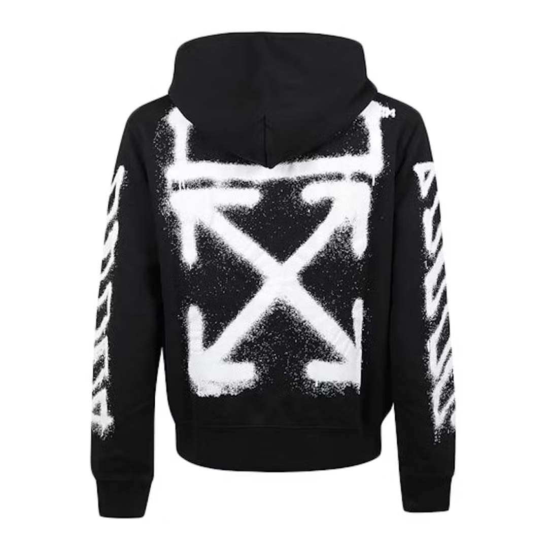 Off White Spray Arrow Zip Up Hoodie Black White by Off White - NWAHYPE No.1 for streetwear Hoodies in USA