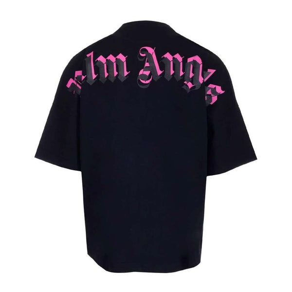Palm Angels Doubled Logo Fuchsia Tee Black Pink by Palm Angels - NWAHYPE No.1 for streetwear T-Shirts in USA