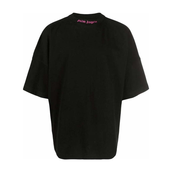 Palm Angels Doubled Logo Fuchsia Tee Black Pink by Palm Angels - NWAHYPE No.1 for streetwear T-Shirts in USA