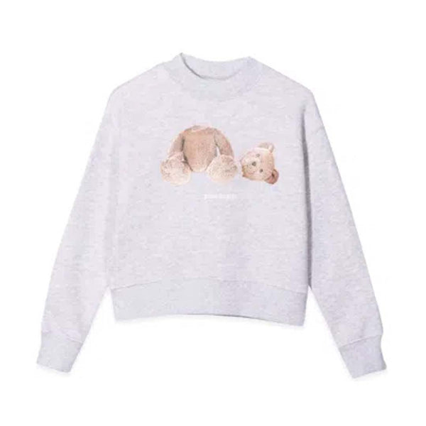 Palm Angels KIDS Bear Crewneck Melange Grey by Palm Angels - NWAHYPE No.1 for streetwear KIDS in USA