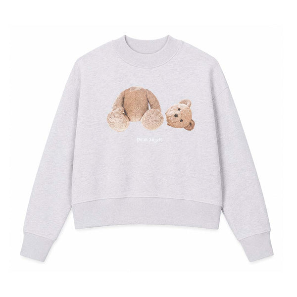 Palm Angels KIDS Bear Crewneck Melange Grey by Palm Angels - NWAHYPE No.1 for streetwear KIDS in USA