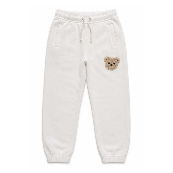 Palm Angels KIDS Bear Jogging Sweatpants Off White Brown by Palm Angels - NWAHYPE No.1 for streetwear KIDS in USA