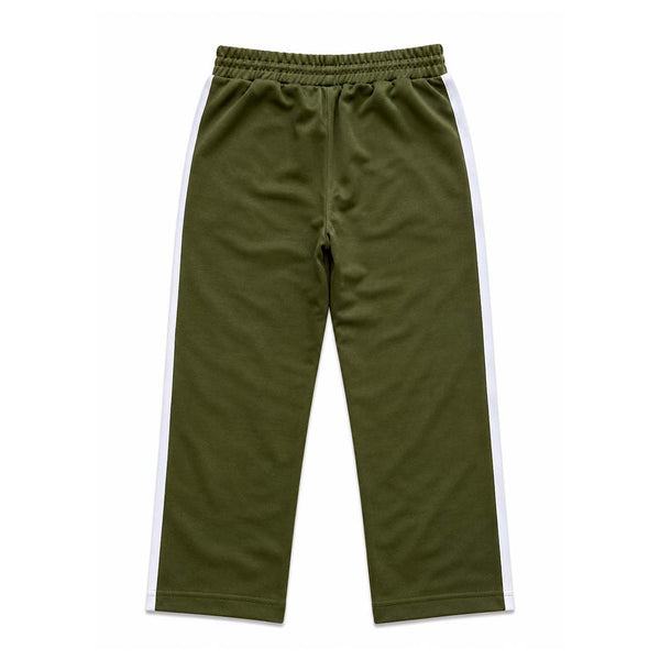 Palm Angels KIDS Classic Logo Track Pants Military Green White by Palm Angels - NWAHYPE No.1 for streetwear KIDS in USA