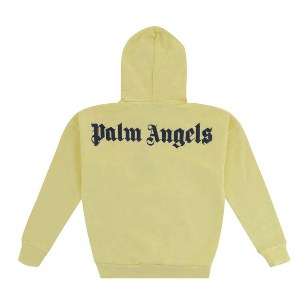 Palm Angels KIDS Classic Over Logo Hoodie Yellow Navy Blue by Palm Angels - NWAHYPE No.1 for streetwear KIDS in USA