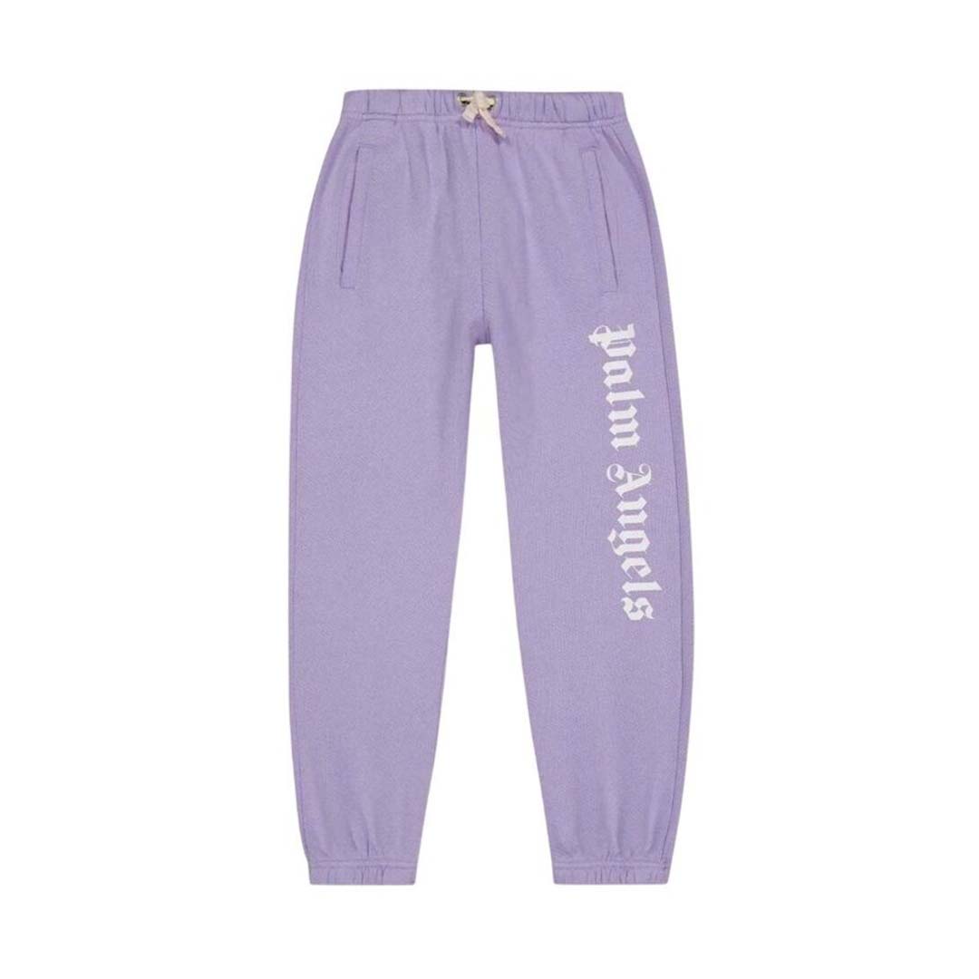 Palm Angels KIDS Classic Over Logo Jogging Sweatpants Lilac White by Palm Angels - NWAHYPE No.1 for streetwear KIDS in USA