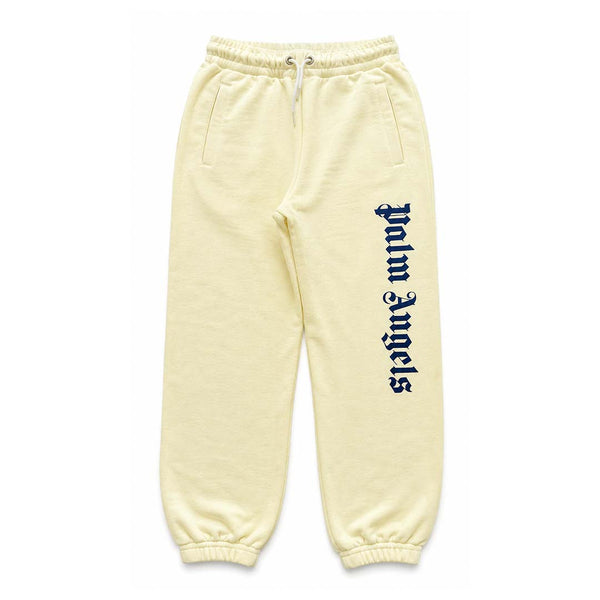 Palm Angels KIDS Classic Over Logo Jogging Yellow Navy Blue by Palm Angels - NWAHYPE No.1 for streetwear KIDS in USA