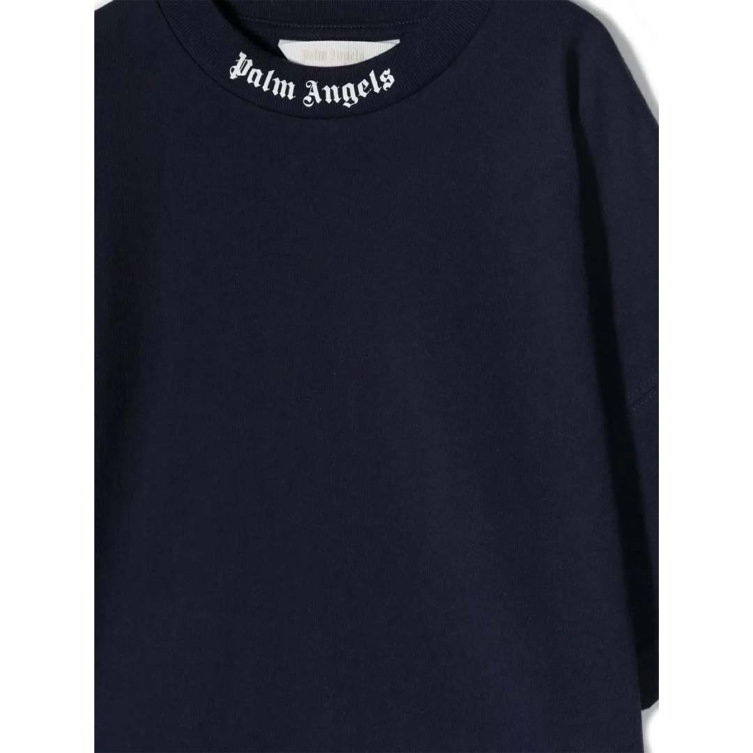 Palm Angels KIDS Classic Over Logo S/S Navy Blue White by Palm Angels - NWAHYPE No.1 for streetwear KIDS in USA